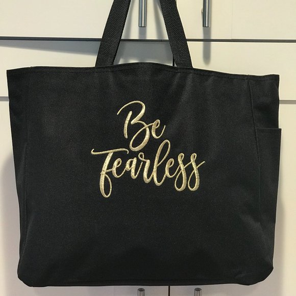 Be Fearless Black Tote Bag - Picture 4 of 4